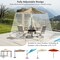 8-12 Feet Patio Umbrella Table Mesh Screen Cover Mosquito Netting-Beige